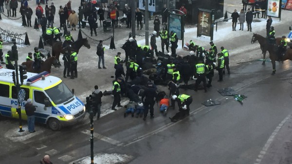 Nazistdemonstration Stockholm. Källa SVT