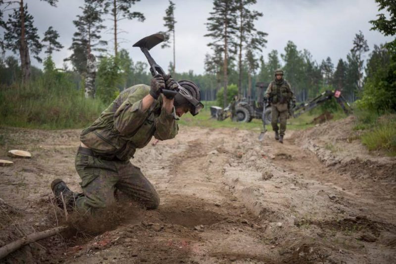 Finska ingenjörer under övningen Sabre Strike 18. Källa: Finska Försvarsmakten