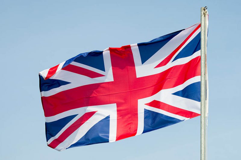 Storbritanniens flagga, Union Jack. Foto: Shutterstock.com